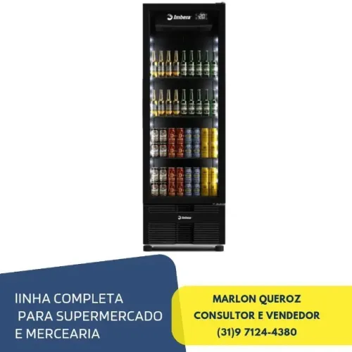 Cervejeira Porta de Vidro 560L Imbera com LED