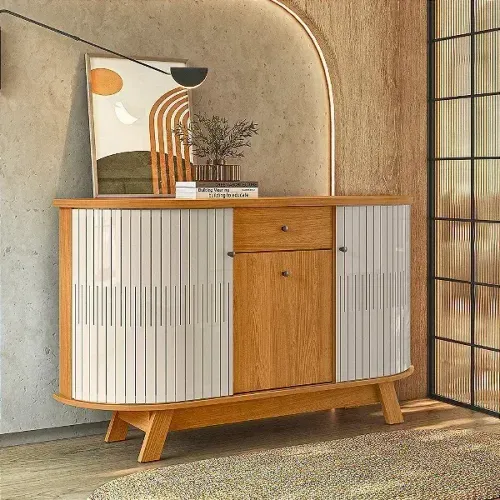  Buffet Monza Cinamomo/Off White (PRODUTO DE LOJA NOVO)+