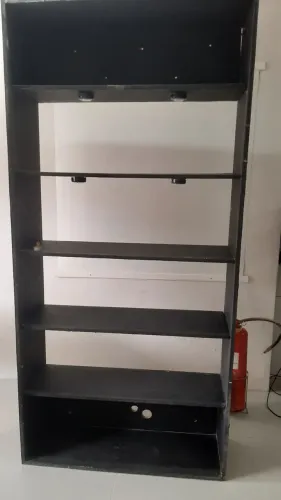 Estante MDF 6 PRATELEIRAS PRETA 2,10cm altura por 1,00mt