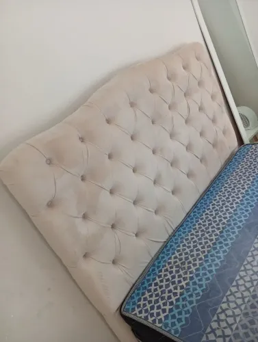 Cabeceira Suede cama de casal