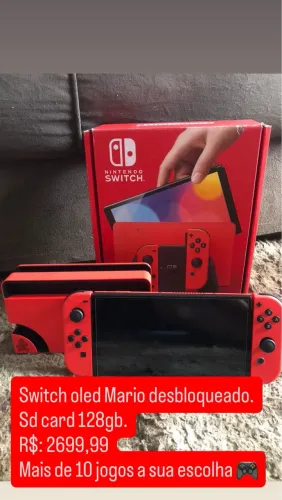 Nintendo Switch OLED DESTRAVAD0. Recebo seu console na troca.