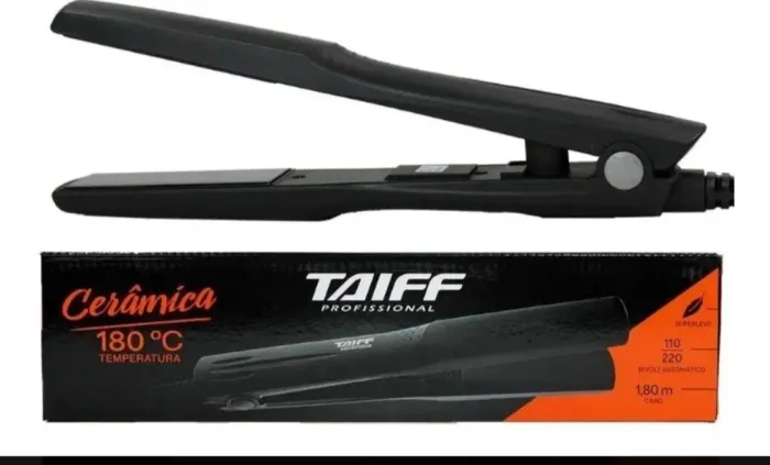 Prancha Cerâmica Taiff Profissional 180° Preto