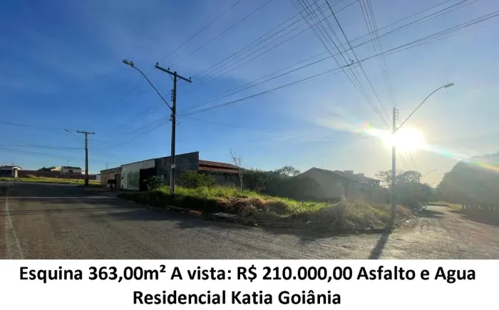 Leia a descrição: Esquina 363,00m² (Asfalto e Agua) Residencial Katia
