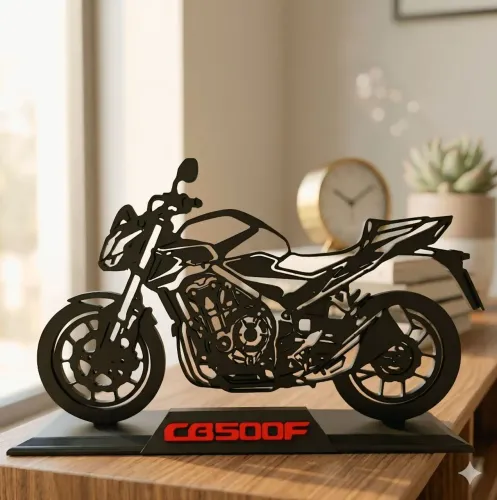 Escultura Decorativa Moto Honda CB500F 2019 a 2022 - Impressão 3D Premium - 19cm