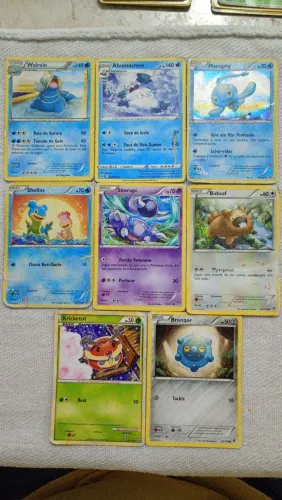 Lote de cartas Pokémon da 3a e 4a geração