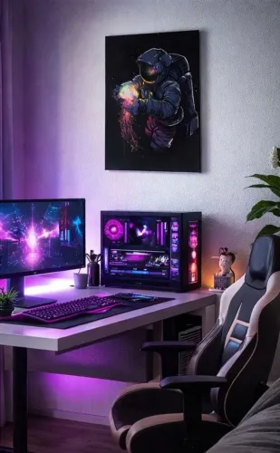 Quadro Astronauta Neon