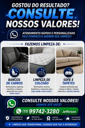 Limpeza de veículos e estofados 