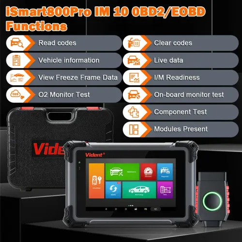 Scanner Automotivo Vident Smart 800 Pro - Profissional 40+ Funções