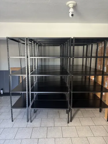 Estante de Aço Preta 40x92 5 bandejas 1,98 altura