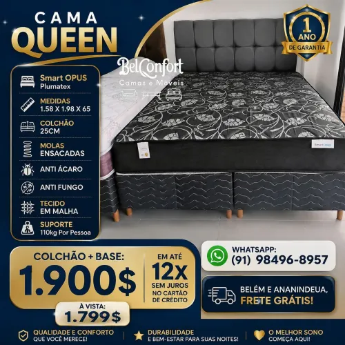 CAMA QUEEN OFERTA MOLAS ENSACADAS