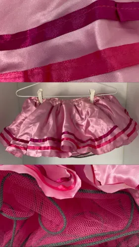 Saia de quadrilha rosa infantil