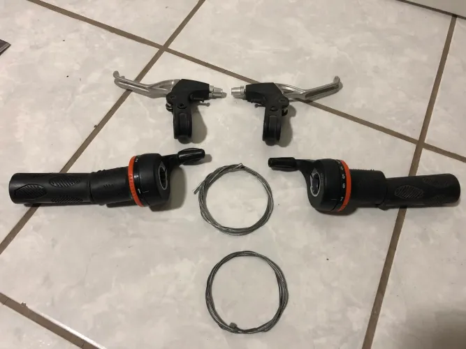 Alavanca Grip-Shift 21 V com Manetes De Freio Em Alumínio