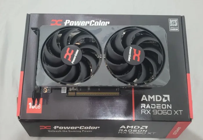 Placa de Vídeo AMD Radeon RX 9060 XT 16GB PowerColor - Nova / até 24x no cartão