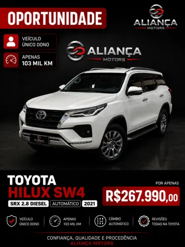 Toyota Hilux SW4 SRX 4X4 2.8 TDI 16V Dies. Aut. 2021