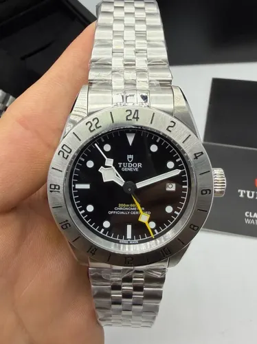 Relogio Tudor Black Bay Pro GMT 39mm Automatico Preto em Aço LINHA AAA+ 10X SEM JUROS