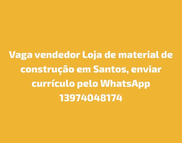 Vaga vendedor