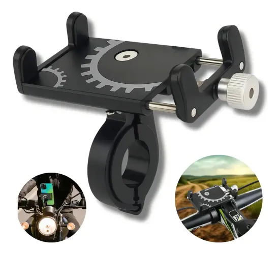 Suporte de Celular em Alumínio para Moto e Bike