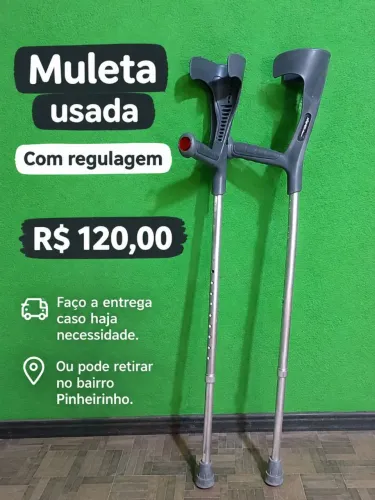 Vendo muleta usada com regulagem<br>