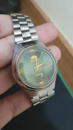 Orient Automático 3 Estrelas Vintage - Verde Claro Sunburst