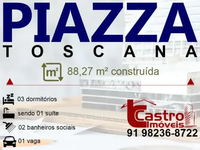 Entrega de imediato! PIAZZA TOSCANA. 3/4. 1 vaga. W375