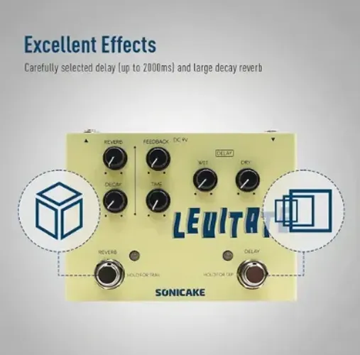 Pedal Levitate Sonicake Reverb e Delay
