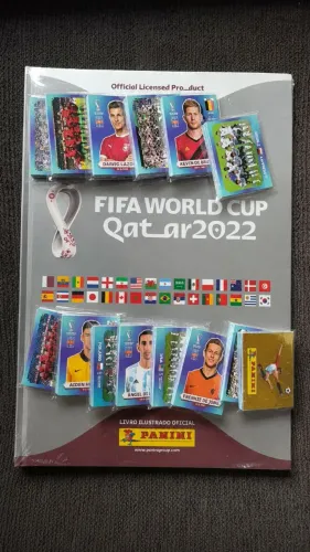Álbum prata c/dura completo para colar copa 2022