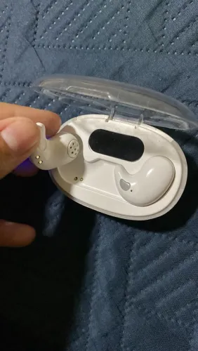fone de ouvido Bluetooth TWS branco