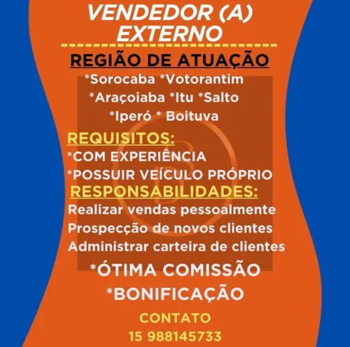REPRESENTANTE / VENDAS SOROCABA E REGIÃO