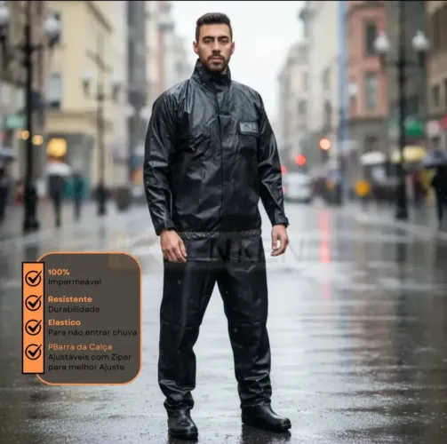 Capa de chuva impermeável motoqueiro