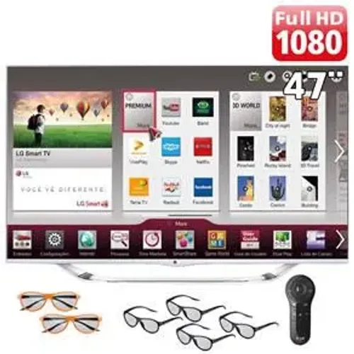 Tv LG Dual player Jogos 3D, Som 2.1 Canais com subwoofer traseiro. Com base de mesa.