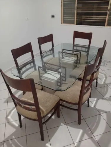 vendo mesa vidro bisotado