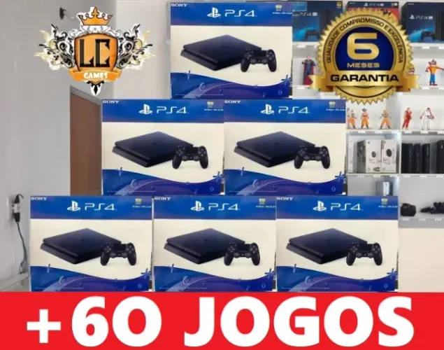 PLAYSTATION 4 SLIM 5OOGB COM: 7O JOGOS TOP e O6 MESES GARANTIA e BRINDES ( LOJA FISICA )
