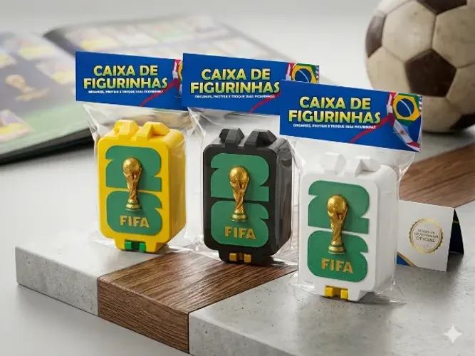 Caixa de figurinhas da Copa 2026