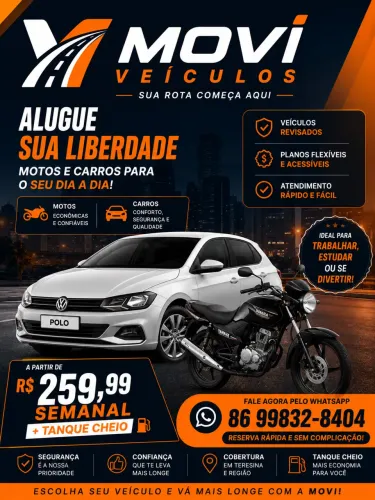 Aluguel de Moto e Carro