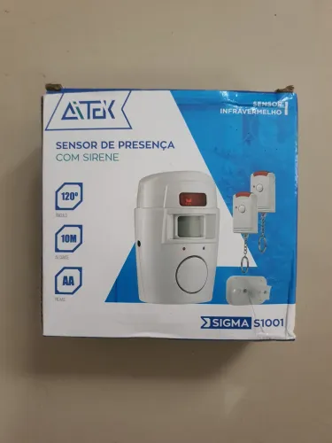 Alarme Mini Sem fio Residencial Comercial com dois controles cor branco