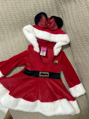 Roupa Disney Minnie Natal 1-2 anos Importada