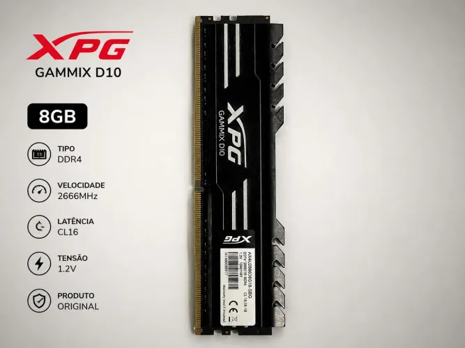 Memória RAM XPG Gammix D10 8GB DDR4 2666MHz CL16