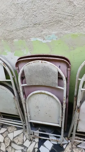Cadeiras ferro dobrável para bar lanchonete