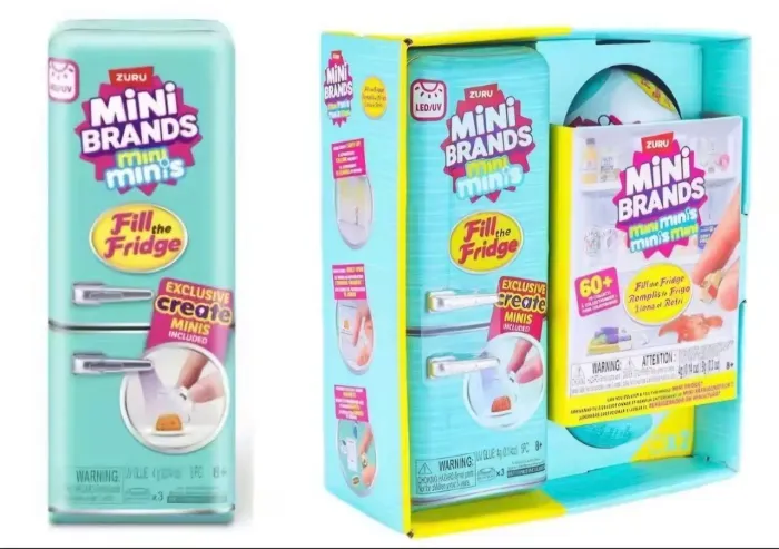 Mini brands the fridge geladeira - kit geladeira + 2 bolas