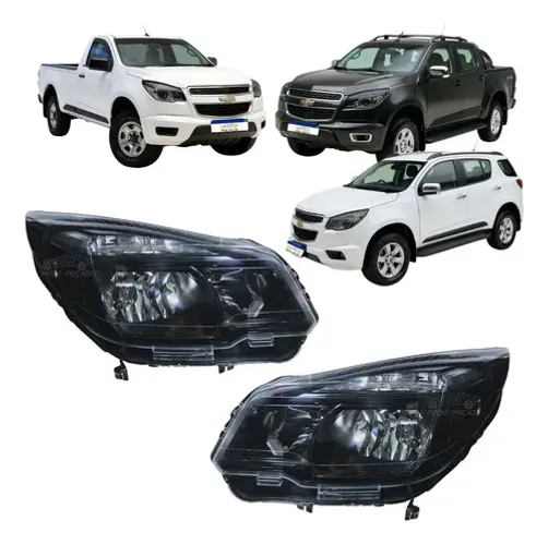 Par Farol Gm S10 Trailblazer 2012 2013 A 2016 Mascara Negra