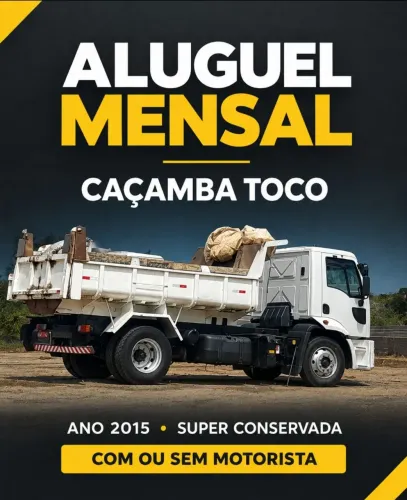 Caçamba toco aluguel mensal