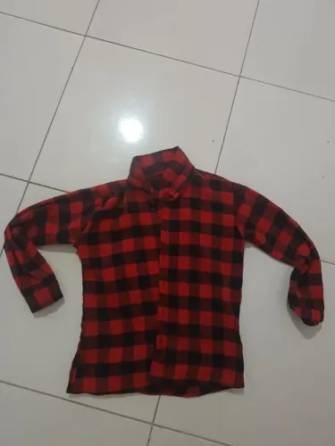 Camisa xadrez vermelho canelada