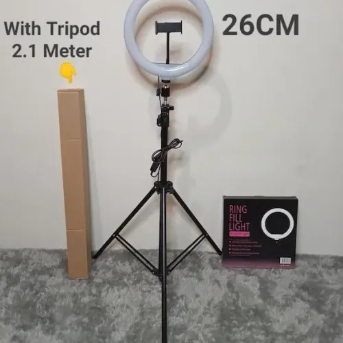 Ring Light de 26cm 10 poelegadas Completo + Tripé 2.1m (entregamos)