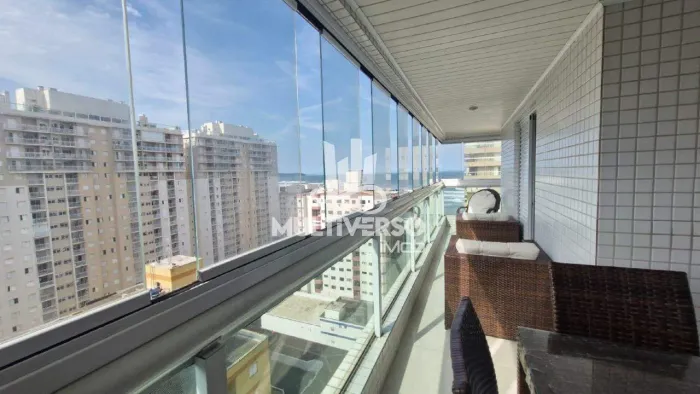 Apartamento à venda na Praia Grande (Ocian) | 3 dorms (1 suíte) | Varanda Gourmet | 130m²