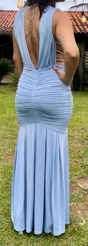 Vestido Longo Festa Azul Serenity
