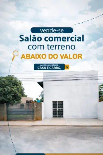 Salão Comercial com Terreno