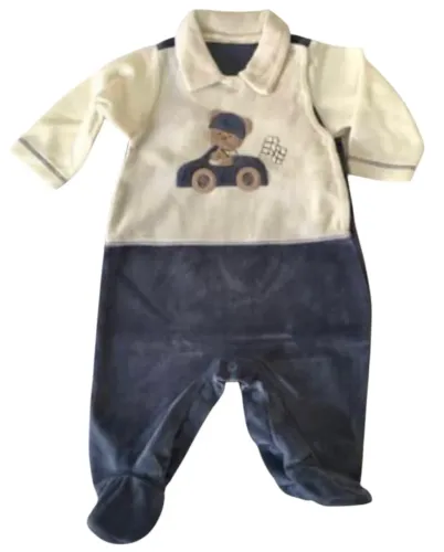 Macacão Bebê Plush TAM P  1-3 Meses Menino