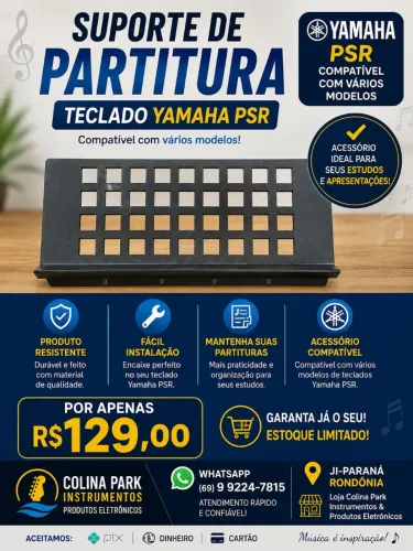 Suporte Partitura Yamaha PSR (Vários modelos)