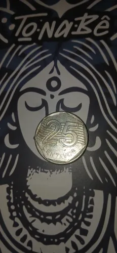 Moeda de 25 centavos invertida ano 1994 raridade para colecionadores