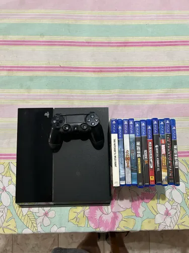 PLAYSTATION 4 FAT 500GB + 11 JOGOS + CONTROLE ORIGINAL